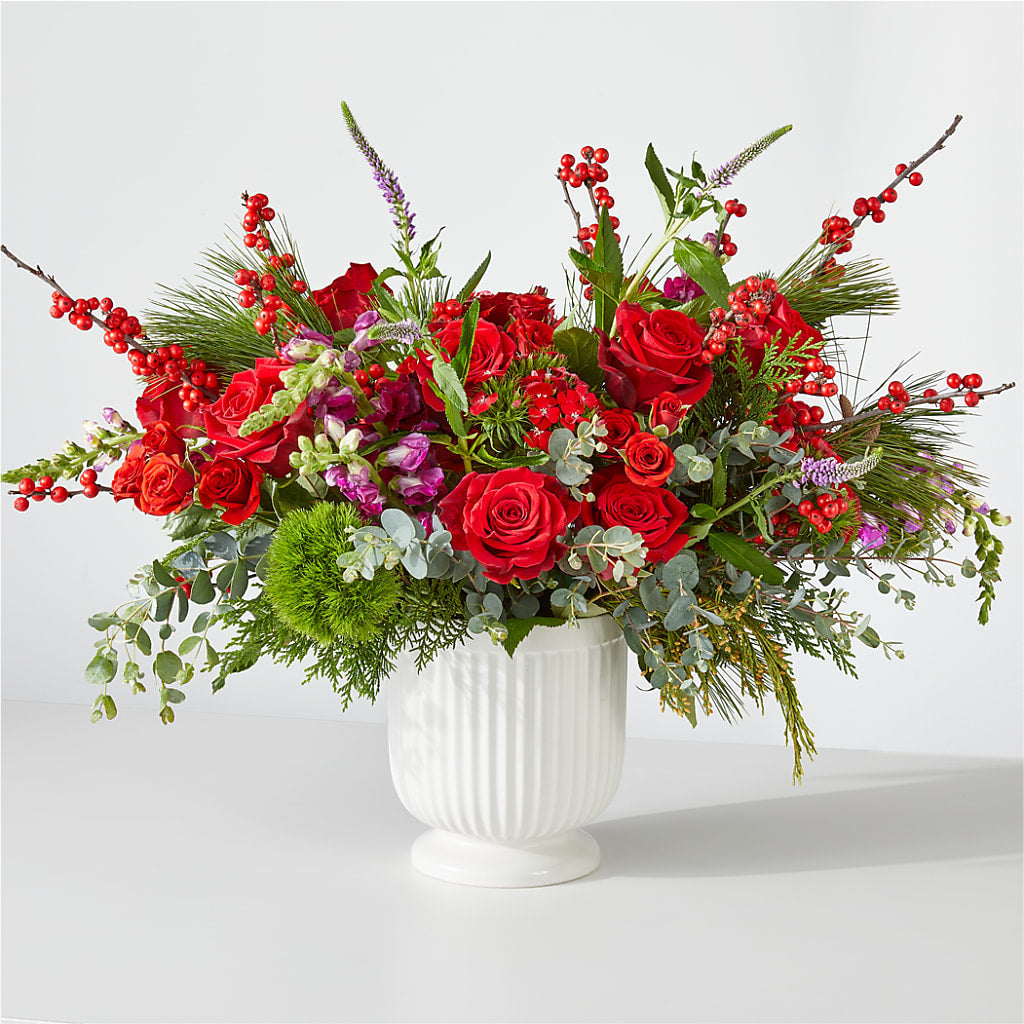 Big Red Bow Bouquet – Emil Yedowitz Florist Llc, Yonkers NY