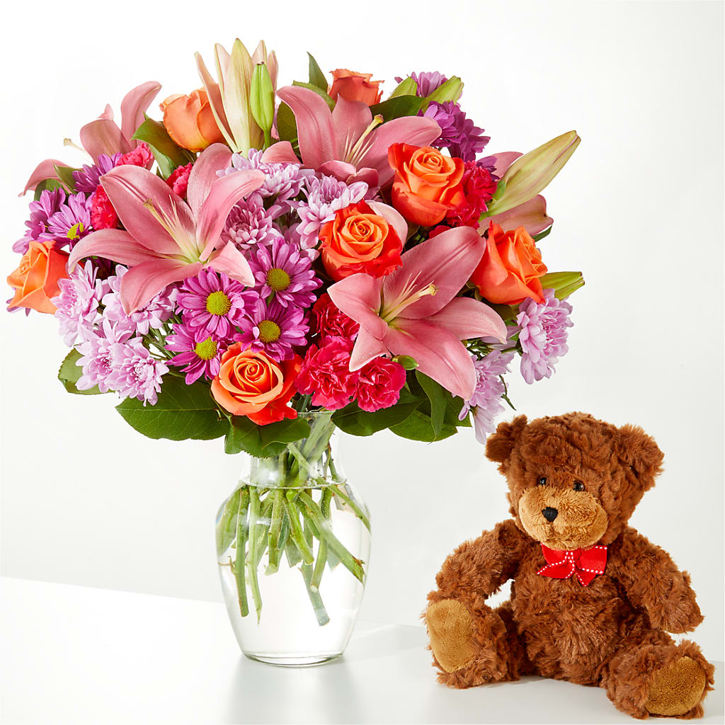 One and Only Bouquet and Bear Bundle – Emil Yedowitz Florist Llc, Yonkers NY