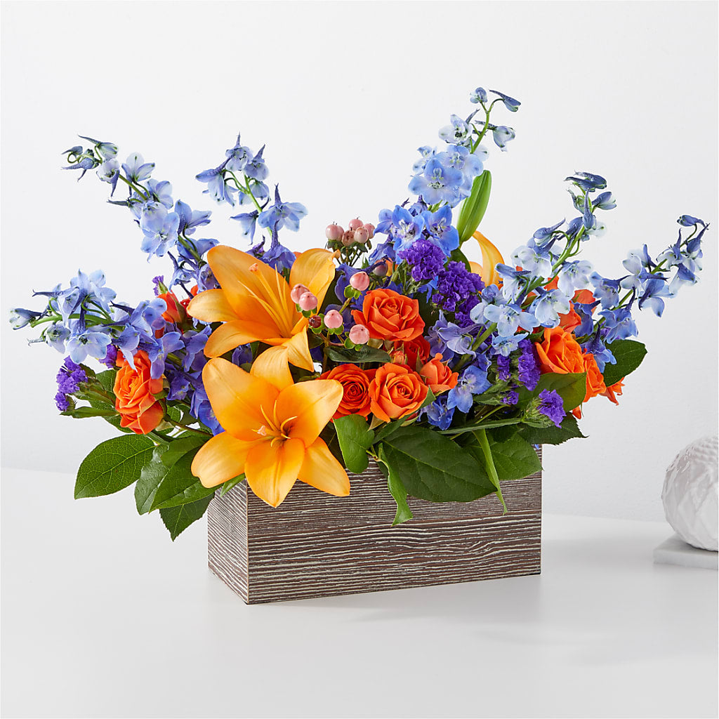 Radiant Citrus Box Bouquet – Emil Yedowitz Florist Llc, Yonkers NY