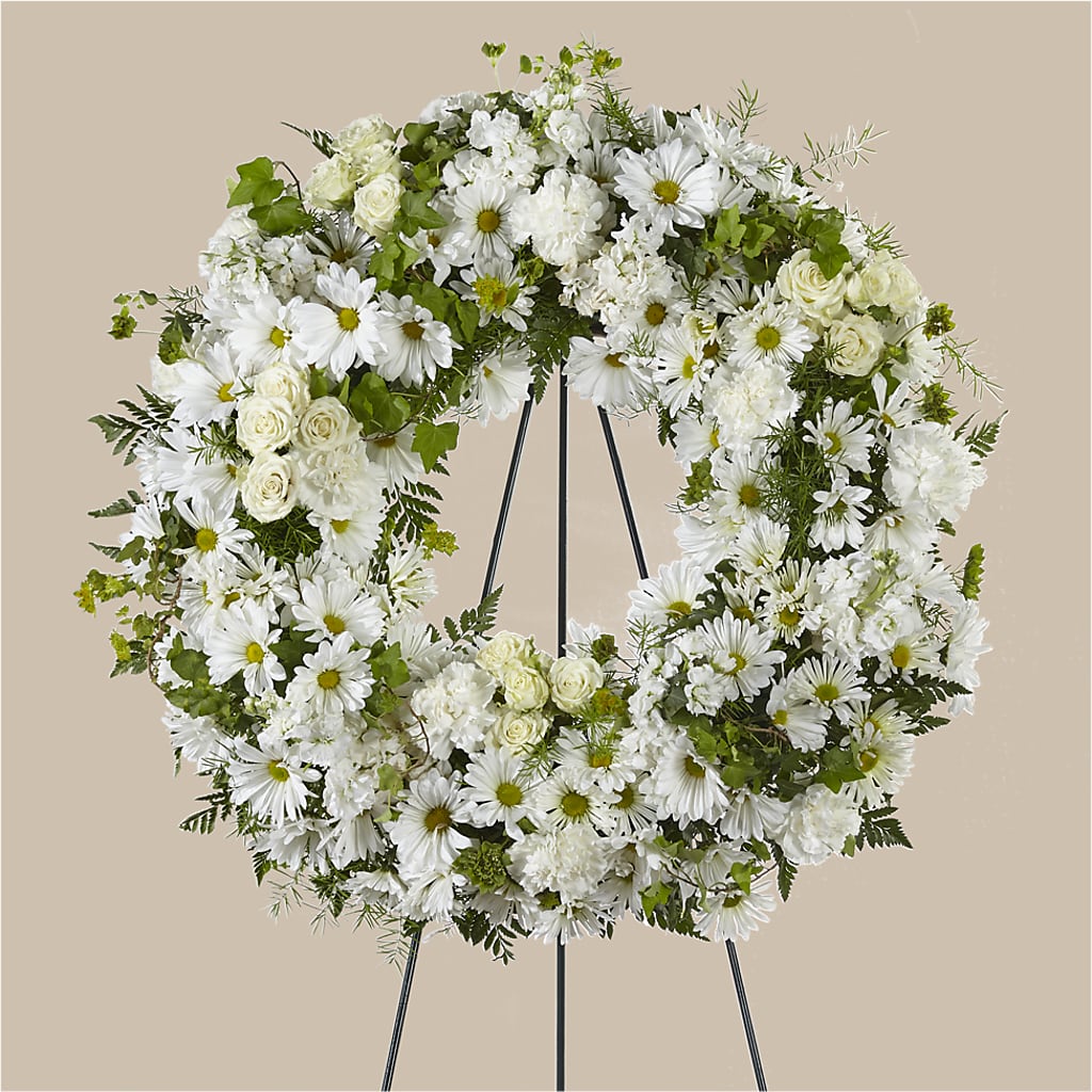 Faithful Wishes Wreath – Emil Yedowitz Florist Llc, Yonkers NY