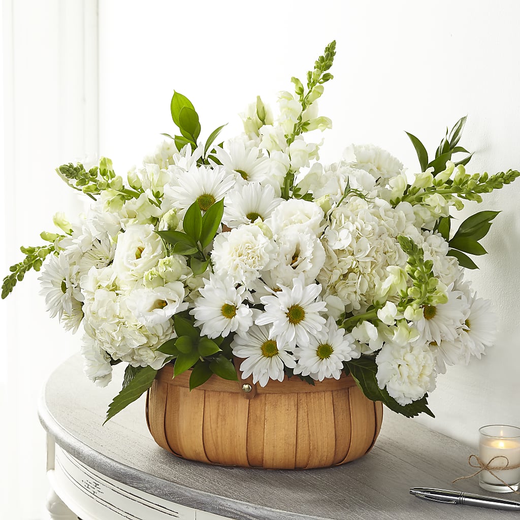 Pure Ivory Basket – Emil Yedowitz Florist Llc, Yonkers NY