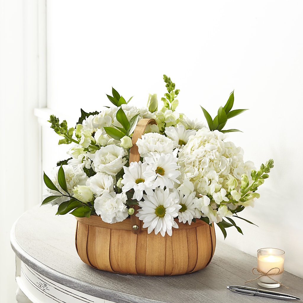 Pure Ivory Basket – Emil Yedowitz Florist Llc, Yonkers NY