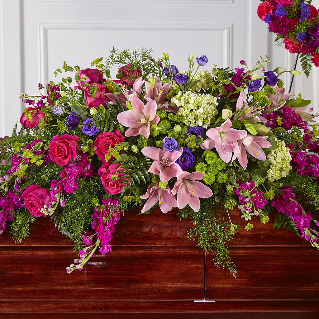 Radiant Tribute Casket Spray – Emil Yedowitz Florist Llc, Yonkers NY