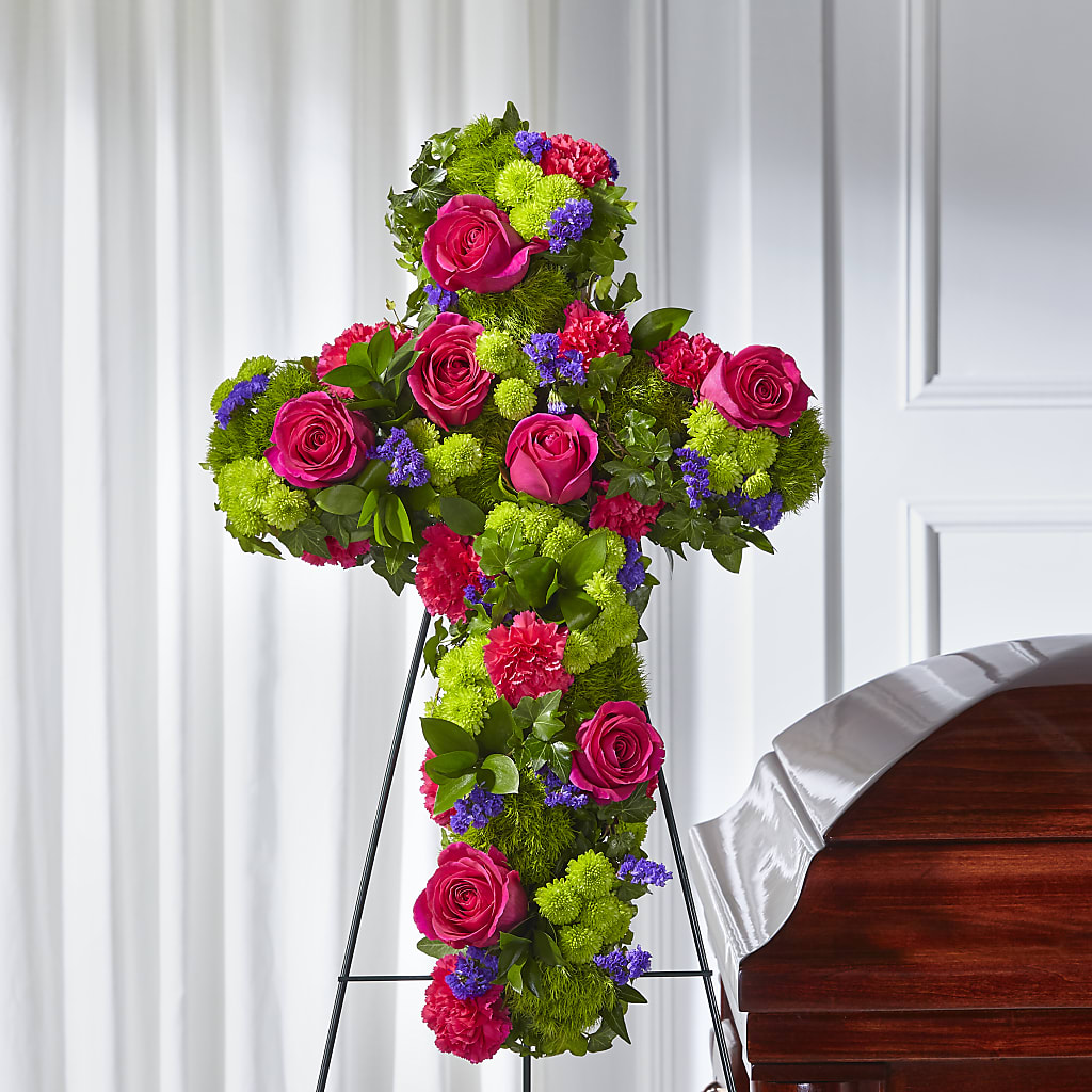 Tribute Rose Floral Cross – Emil Yedowitz Florist Llc, Yonkers NY