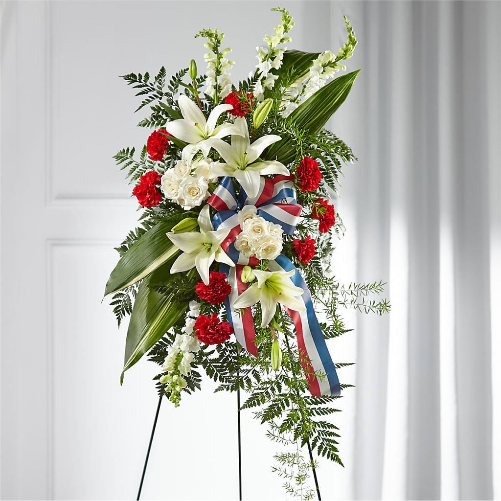 Stars of Life Standing Spray – Emil Yedowitz Florist Llc, Yonkers NY