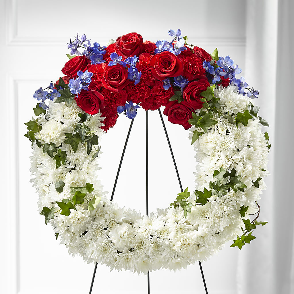 Patriotic Passion Wreath – Emil Yedowitz Florist Llc, Yonkers NY