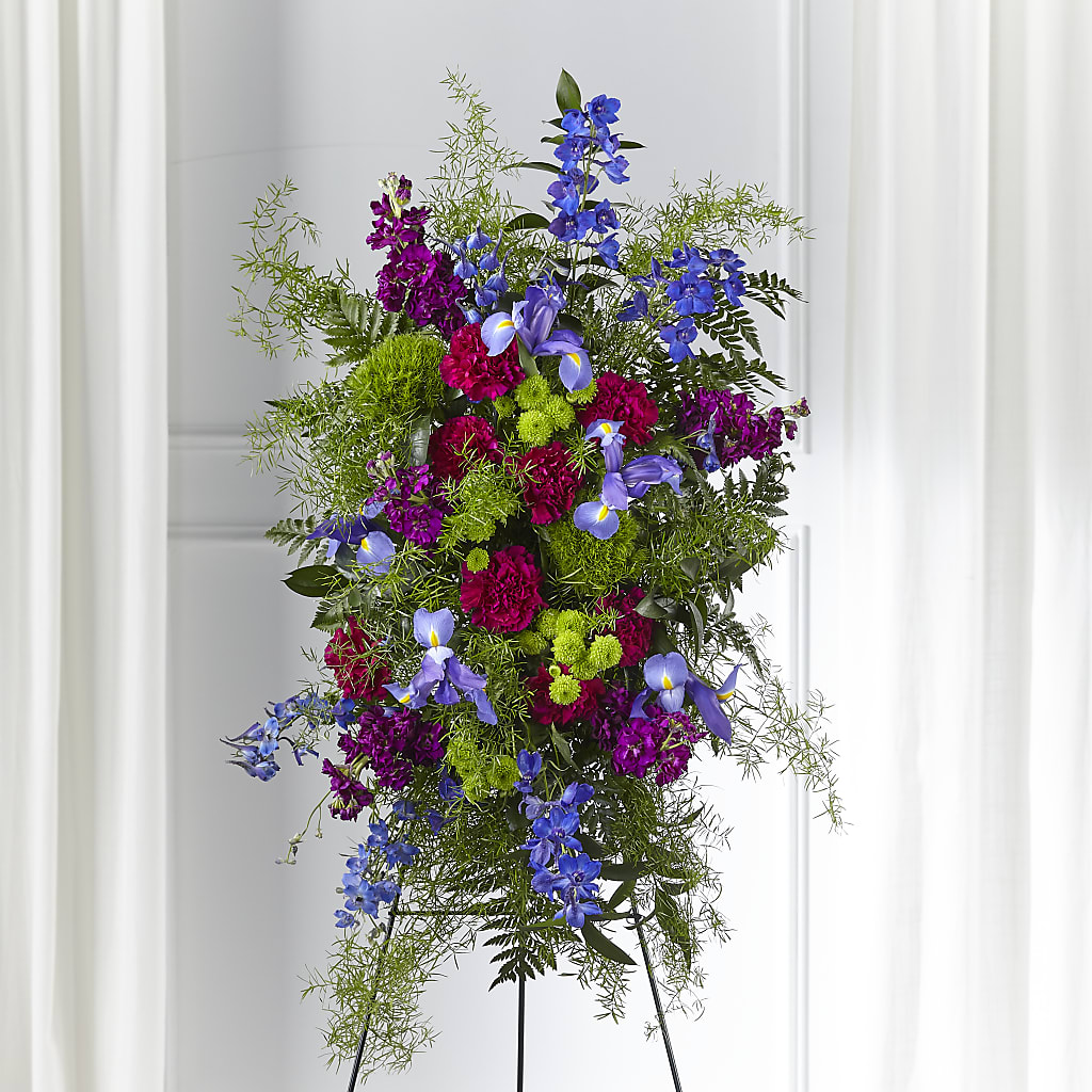 Heavenly Skies Standing Spray – Emil Yedowitz Florist Llc, Yonkers NY