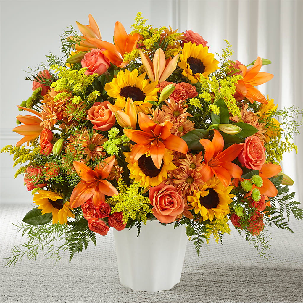 Harvest Thoughts Floor Basket – Emil Yedowitz Florist Llc, Yonkers NY
