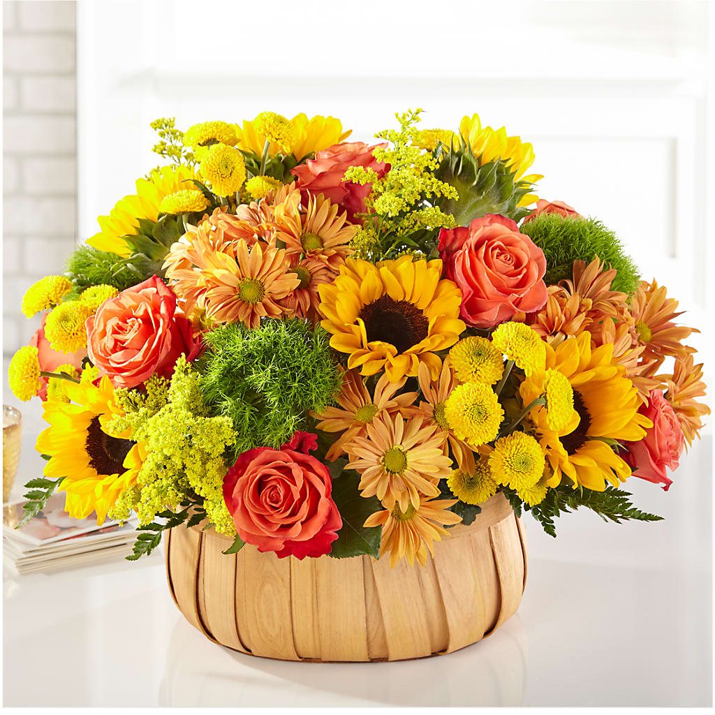 Harvest Sunflower Basket – Emil Yedowitz Florist Llc, Yonkers NY