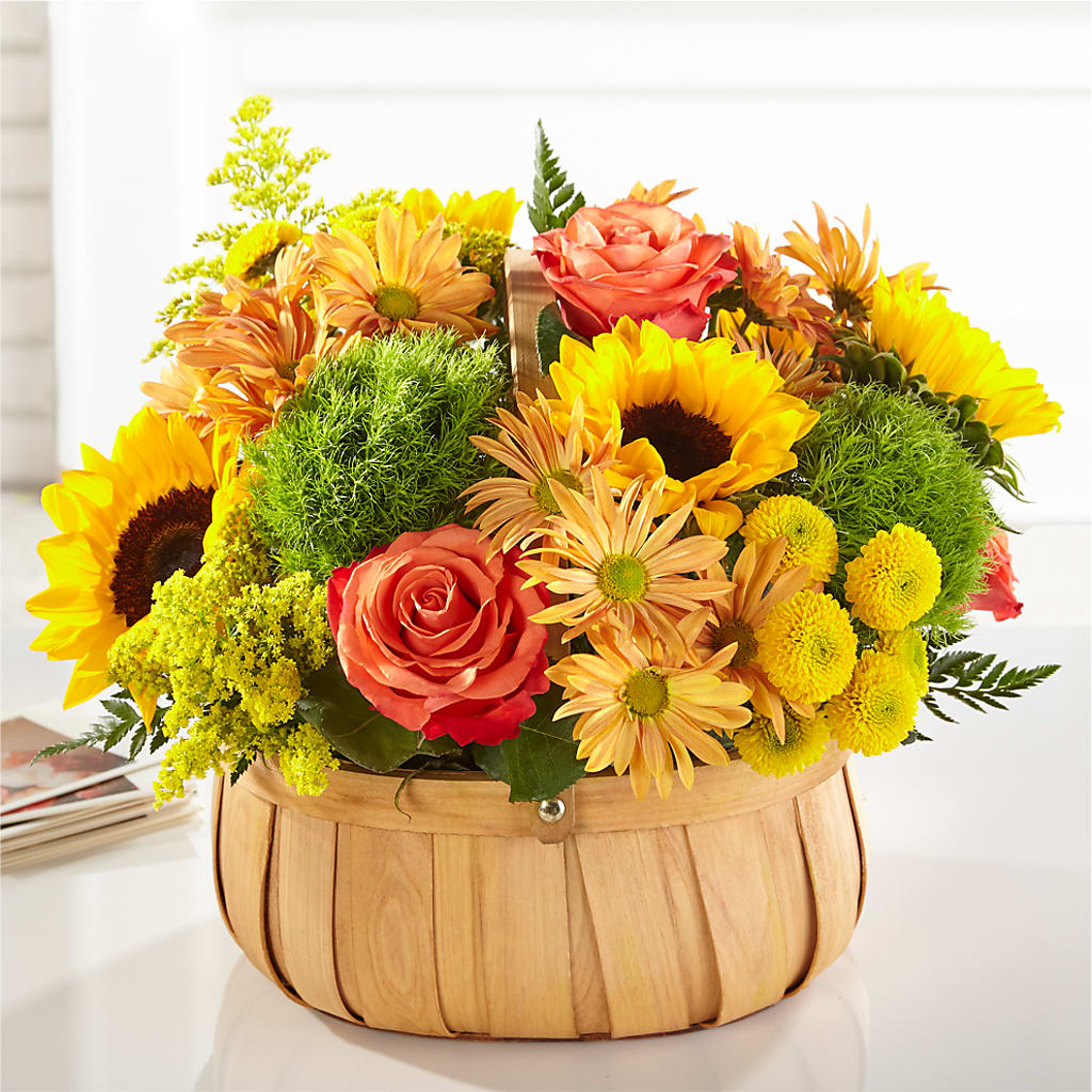 Harvest Sunflower Basket – Emil Yedowitz Florist Llc, Yonkers NY