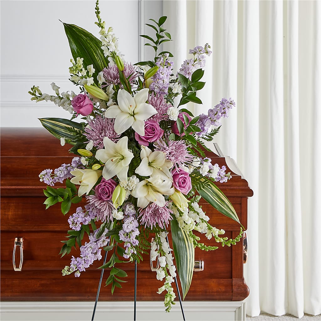 Grateful Hearts Standing Spray – Emil Yedowitz Florist Llc, Yonkers NY