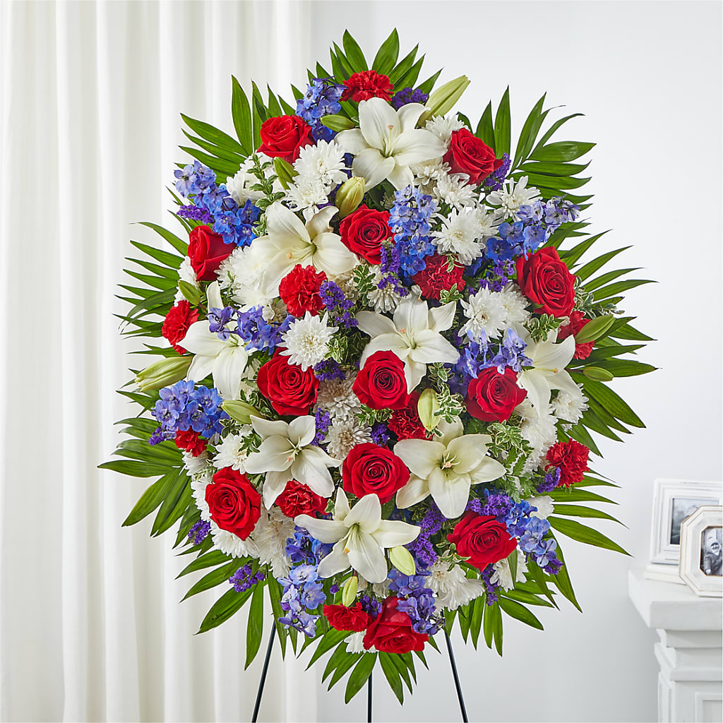 Cherished Service Standing Spray – Emil Yedowitz Florist Llc, Yonkers NY