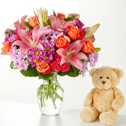 One and Only Bouquet and Bear Bundle –  Emil Yedowitz Florist Llc, Yonkers NY