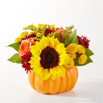 Golden Gourd Pumpkin Bouquet –  Emil Yedowitz Florist Llc, Yonkers NY