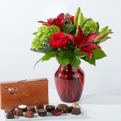 Merry Days Bouquet and Chocolate Gift Set