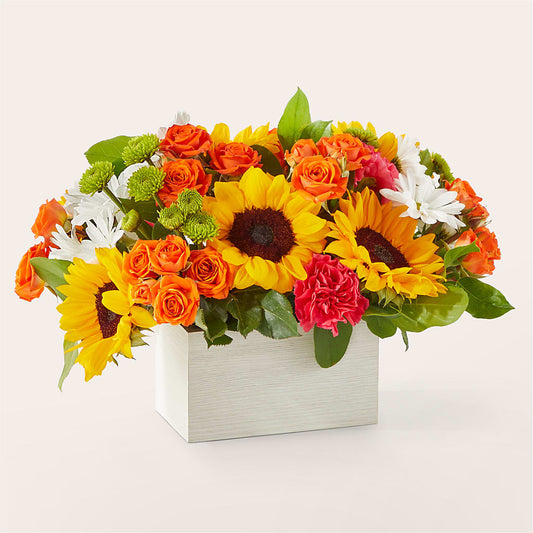 Sun-drenched Blooms Box Bouquet –  Emil Yedowitz Florist Llc, Yonkers NY