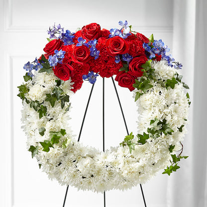 Patriotic Passion Wreath –  Emil Yedowitz Florist Llc, Yonkers NY