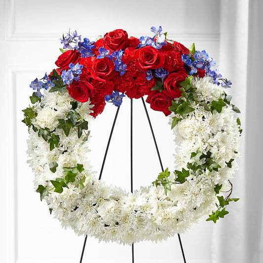 Patriotic Passion Wreath –  Emil Yedowitz Florist Llc, Yonkers NY