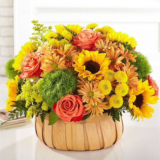 Harvest Sunflower Basket –  Emil Yedowitz Florist Llc, Yonkers NY