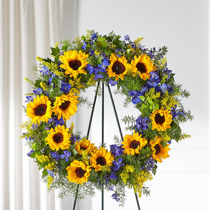 Bright Rays Wreath –  Emil Yedowitz Florist Llc, Yonkers NY