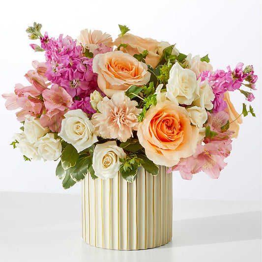 Paradise Bouquet with Ivory Vase –  Emil Yedowitz Florist Llc, Yonkers NY