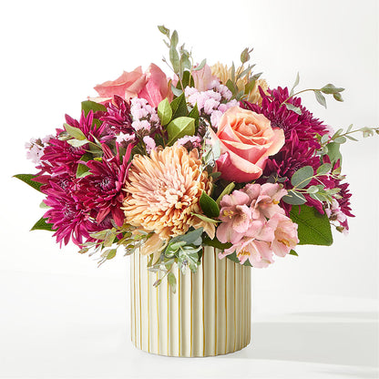 Berry Cobbler Bouquet with Ivory Vase –  Emil Yedowitz Florist Llc, Yonkers NY