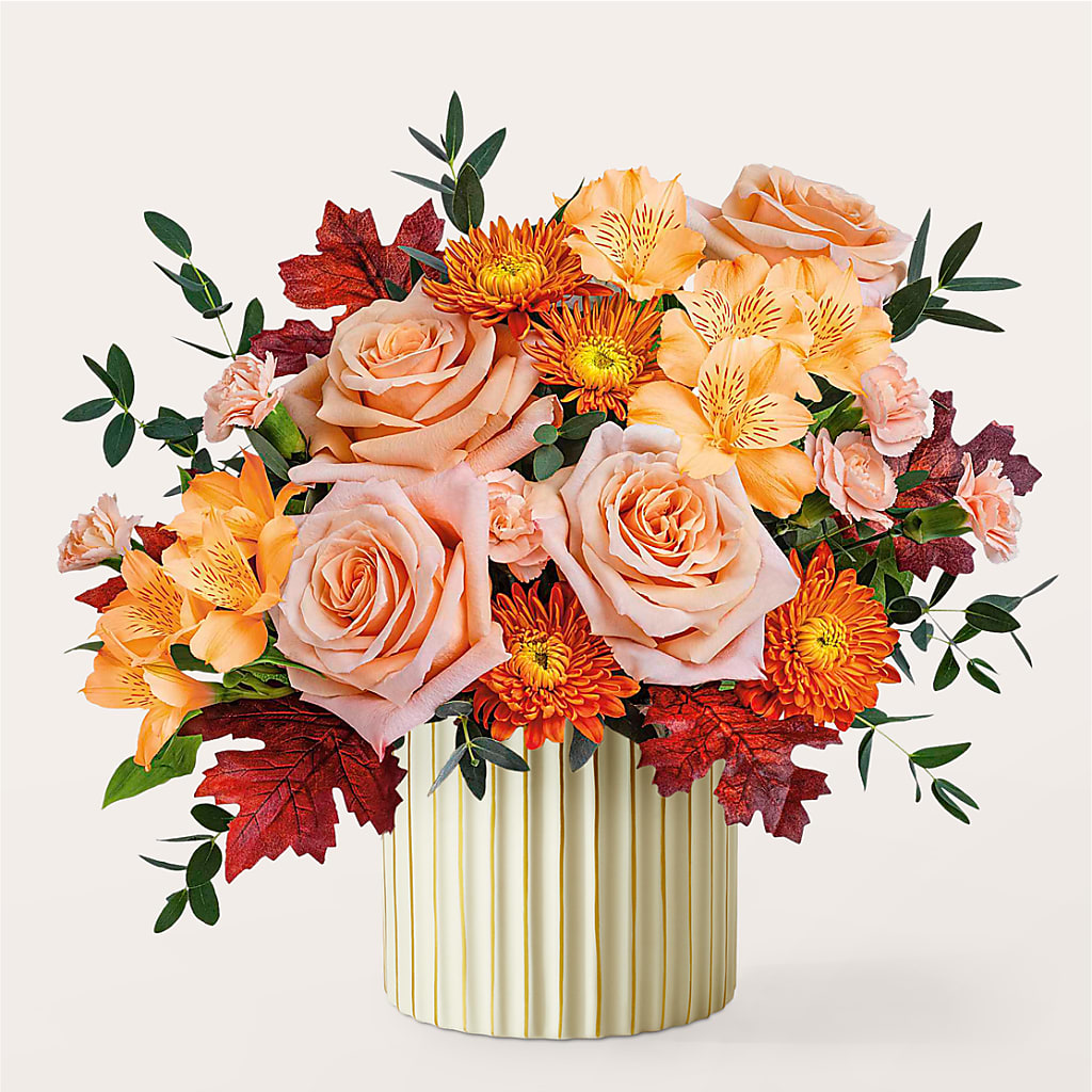 Spiced Latte Bouquet with Ivory Vase –  Emil Yedowitz Florist Llc, Yonkers NY