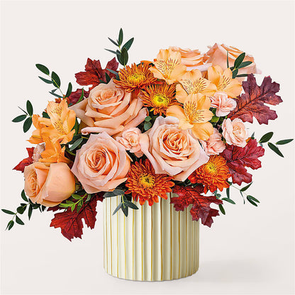 Spiced Latte Bouquet with Ivory Vase –  Emil Yedowitz Florist Llc, Yonkers NY