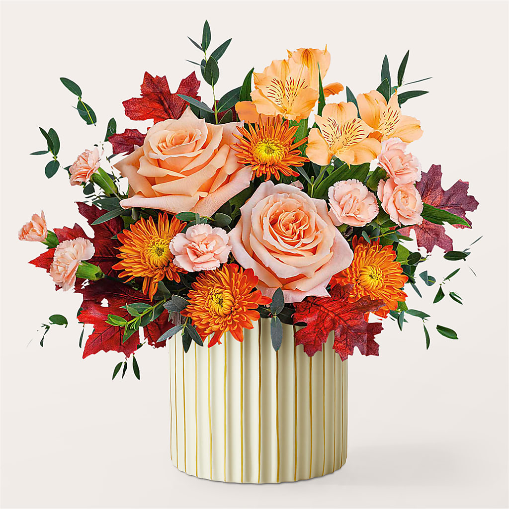 Spiced Latte Bouquet with Ivory Vase –  Emil Yedowitz Florist Llc, Yonkers NY