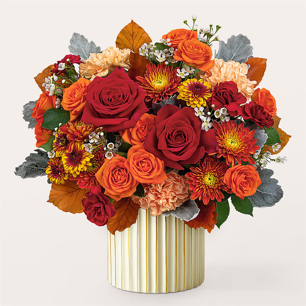 Merlot Bouquet with Ivory Vase –  Emil Yedowitz Florist Llc, Yonkers NY