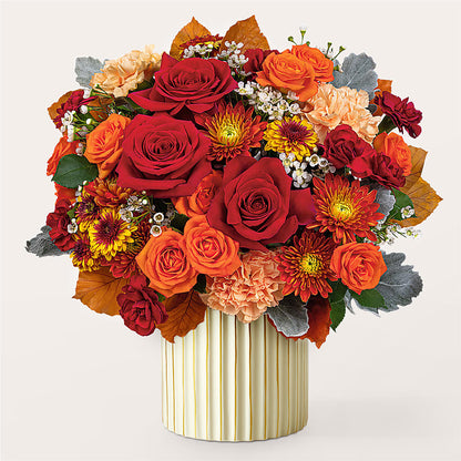 Merlot Bouquet with Ivory Vase –  Emil Yedowitz Florist Llc, Yonkers NY