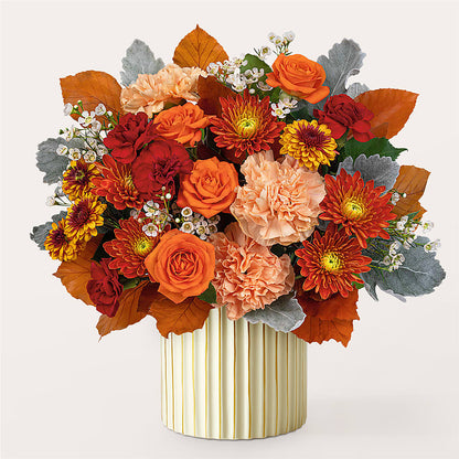 Merlot Bouquet with Ivory Vase –  Emil Yedowitz Florist Llc, Yonkers NY