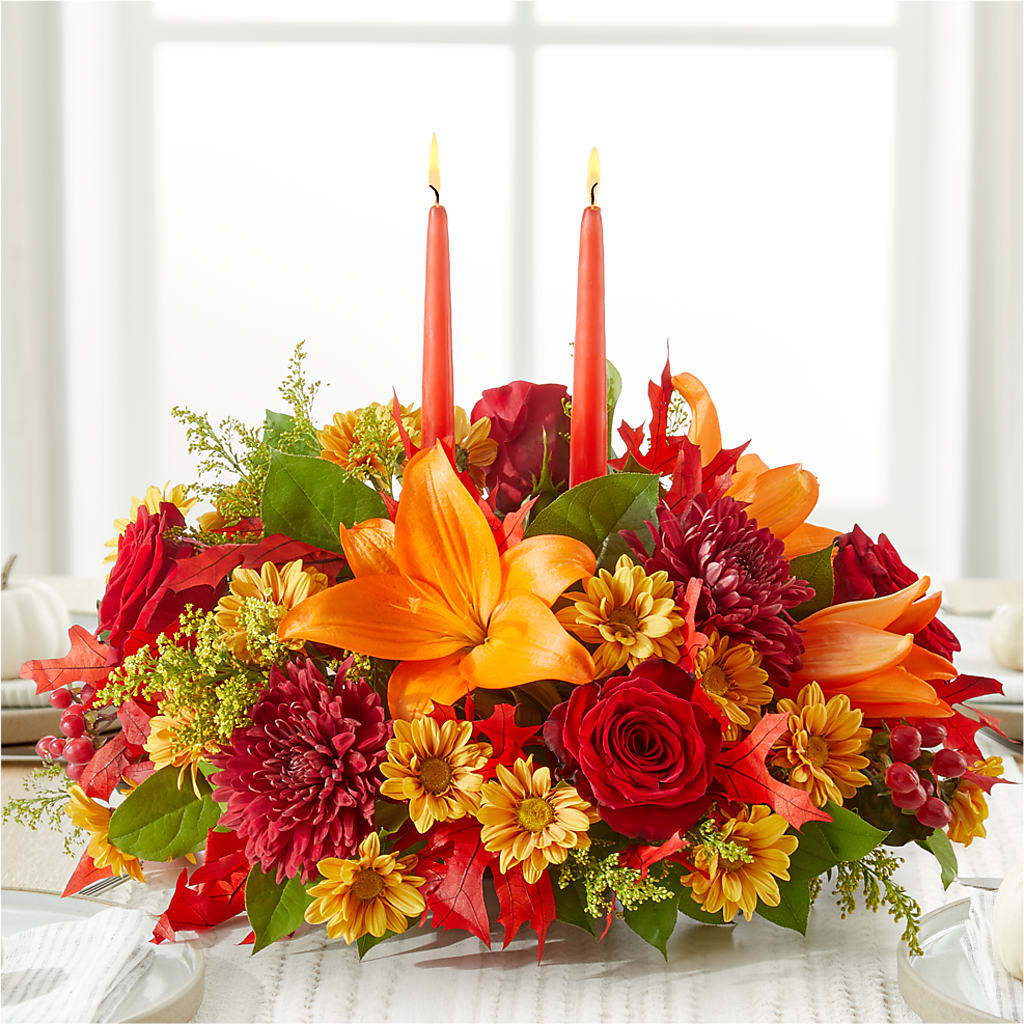 Autumn's Embrace Centerpiece –  Emil Yedowitz Florist Llc, Yonkers NY