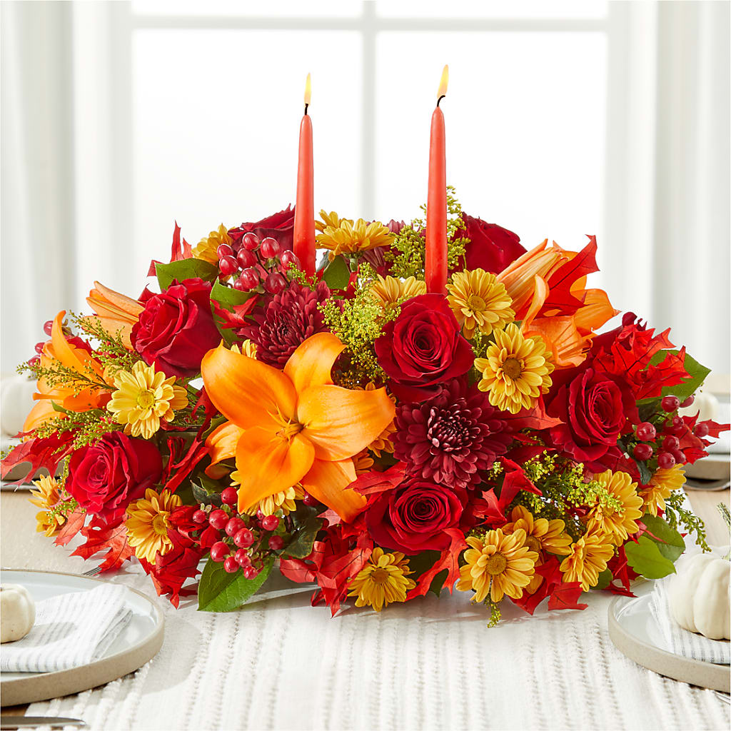 Autumn's Embrace Centerpiece –  Emil Yedowitz Florist Llc, Yonkers NY