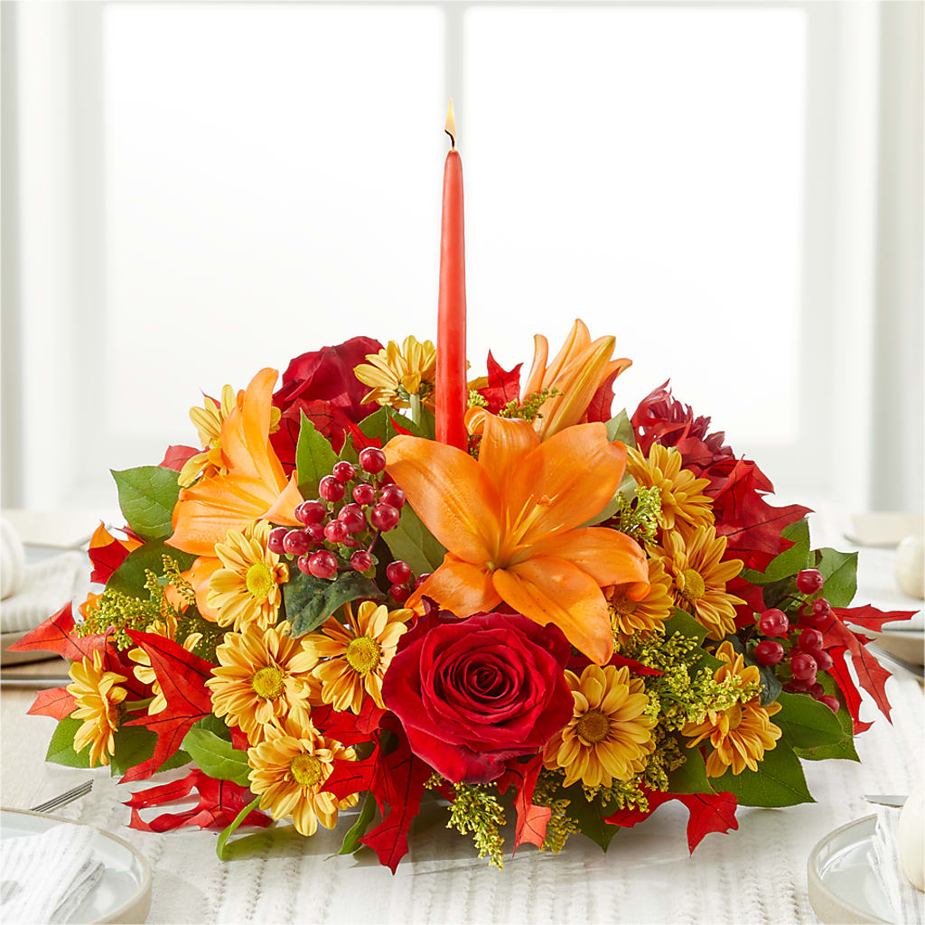 Autumn's Embrace Centerpiece –  Emil Yedowitz Florist Llc, Yonkers NY
